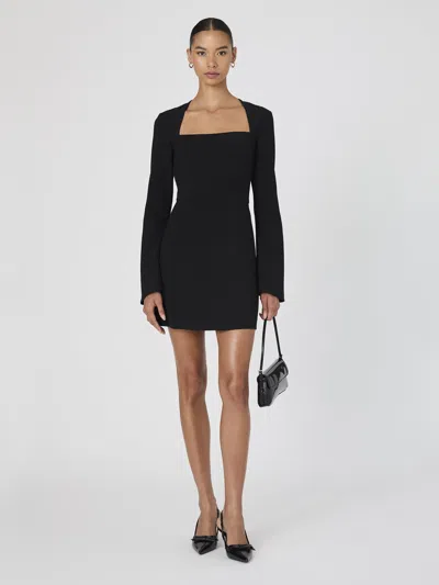 FRENCH CONNECTION WHISPER SQUARE NECK LONG SLEEVE DRESS FRENCH CONNECTION DRESSES