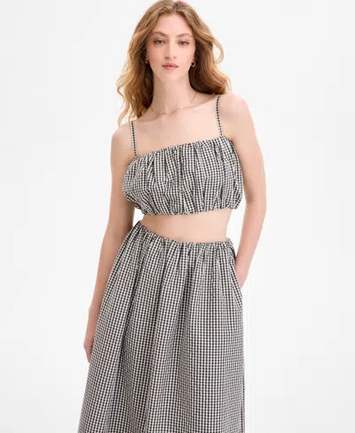 FRENCH CONNECTION WOMEN'S GINGHAM CROP TOP