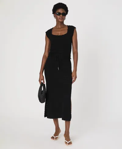 FRENCH CONNECTION WOMEN'S NELLIS COTTON SIDE-SLIT SKIRT