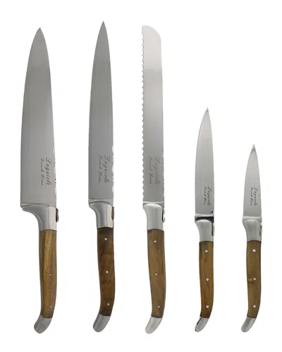 FRENCH HOME FRENCH HOME 5PC LAGUIOLE OLIVEWOOD KITCHEN KNIFE SET