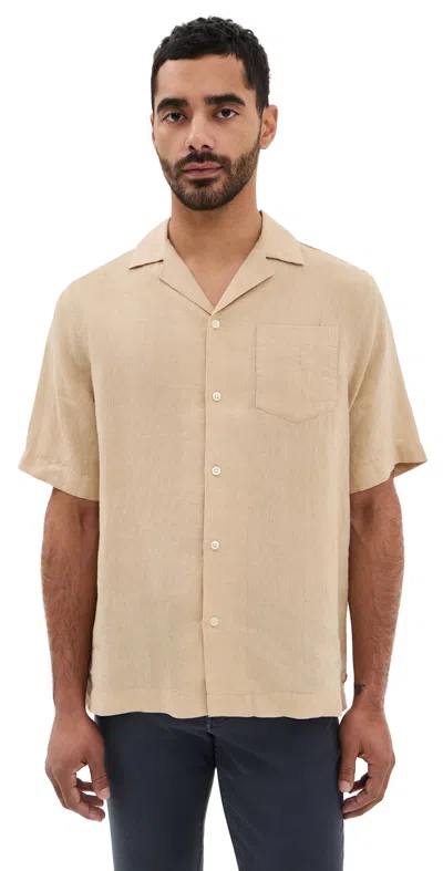 FRESCOBOL CARIOCA ANGELO LINEN SHIRT SAND DUNE