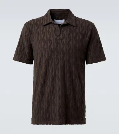 FRESCOBOL CARIOCA FAUSTINO COTTON TERRY JACQUARD POLO SHIRT