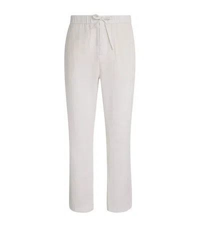 FRESCOBOL CARIOCA LINEN-COTTON OSCAR STRAIGHT TROUSERS