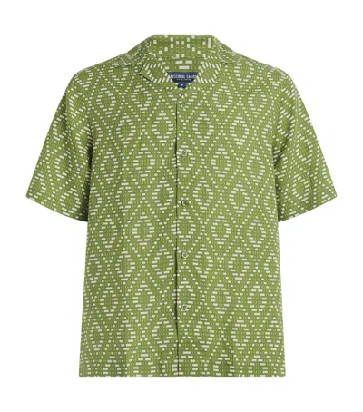 FRESCOBOL CARIOCA LINEN RAFFIA ROBERTO SHIRT