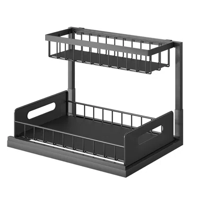 FRESH FAB FINDS 2 TIER UNDER SINK ORGANIZERS PULL OUT SLIDING DRAWER