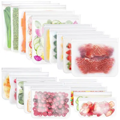 FRESH FAB FINDS 20PCS REUSABLE FOOD STORAGE BAGS LEAKPROOF BPA FREE