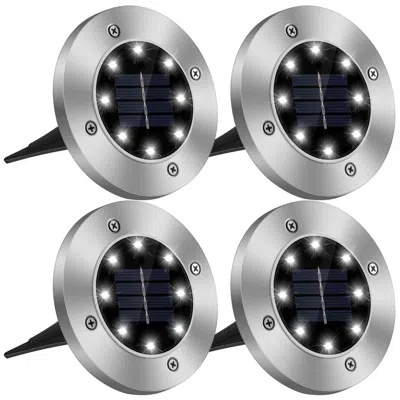 FRESH FAB FINDS 4PCS SOLAR GROUND LIGHT OUTDOOR IP65 WATERPROOF IN-GROUND LAMP