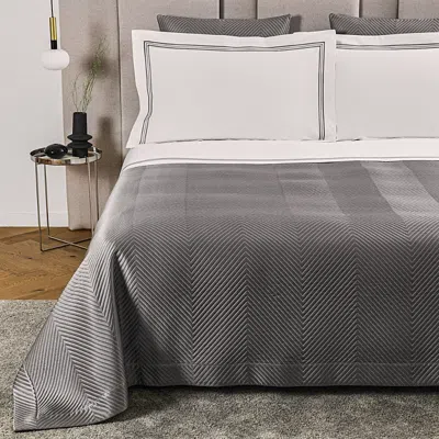FRETTE LUX HERRINGBONE COVERLET, KING