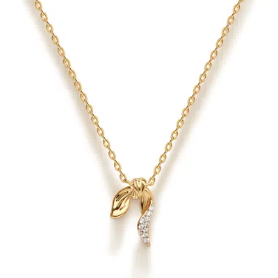 FRIDA & FLORENCE WOMEN'S ISOLDE DIAMOND GOLD NECKLACE