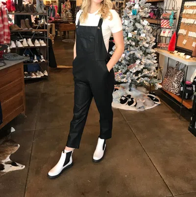 FRNCH LEATHER JUMPSUIT IN BLACK