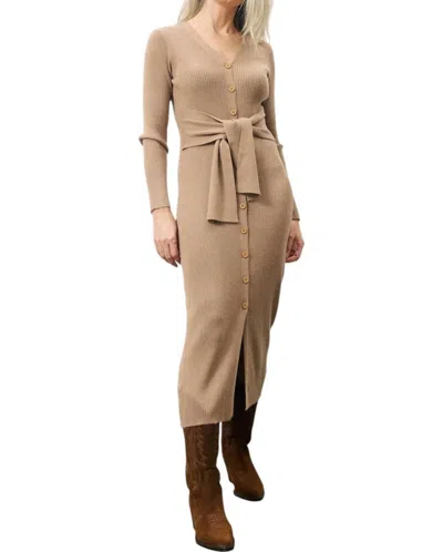 FRNCH MARGAUX KNIT DRESS IN CAMEL