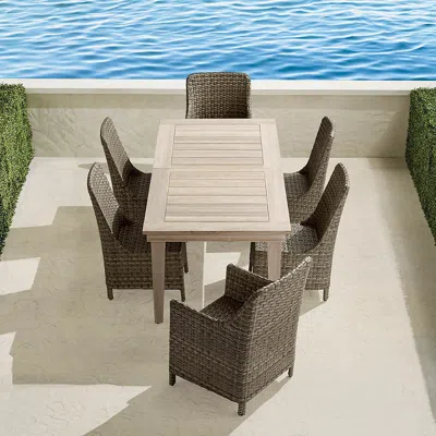 FRONTGATE ASHBY 7-PC. DINING SET IN PUTTY FINISH