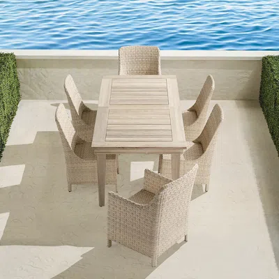 FRONTGATE ASHBY 7-PC. DINING SET IN SHELL FINISH