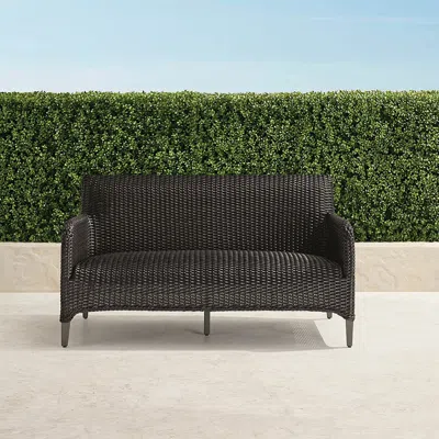 FRONTGATE BECKHAM LOVESEAT IN DARK SIENNA WICKER