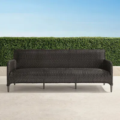 FRONTGATE BECKHAM SOFA IN DARK SIENNA WICKER