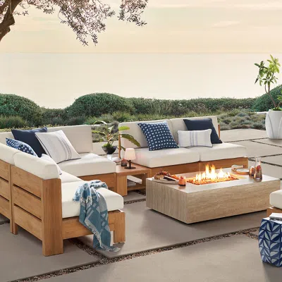 FRONTGATE BELLCARA TEAK MODULAR SEATING