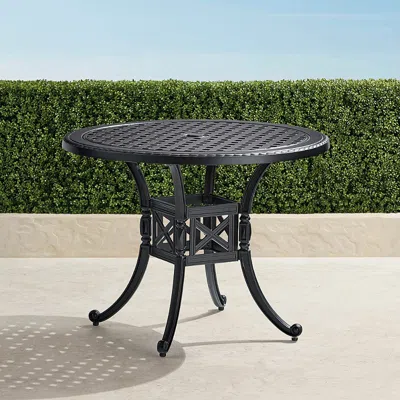 FRONTGATE CARLISLE BISTRO TABLE IN ONYX ALUMINUM
