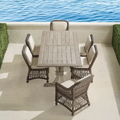 FRONTGATE HAMPTON 7-PC. DINING SET IN DRIFTWOOD WICKER