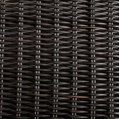 FRONTGATE ROUND WICKER BLACK WALNUT