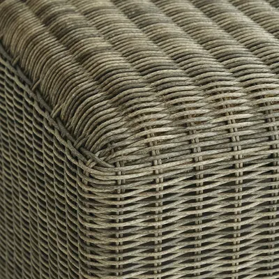 FRONTGATE ROUND WICKER KHAKI
