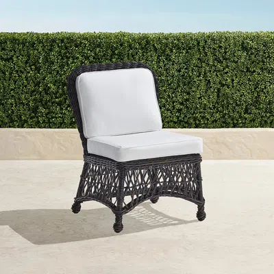 FRONTGATE SET OF 2 HAMPTON DINING SIDE CHAIRS IN BLACK WALNUT WICKER