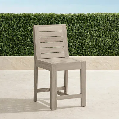 FRONTGATE ST. KITTS COUNTER STOOL IN WEATHERED TEAK