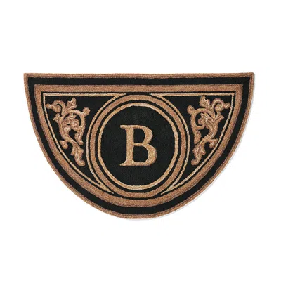 FRONTGATE WINGATE MONOGRAMMED HALF-ROUND DOOR MAT