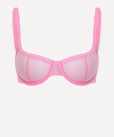FRUITY BOOTY FRUITY BOOTY WOMEN'S PINK MOSS MESH BRA