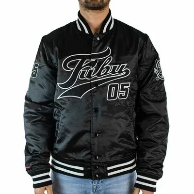 FUBU FUBU HERRENJACKE BOMBERJACKE VARSITY JACKET IN SCHWARZ 6075092