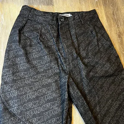 FUCKING AWESOME BAGGY PLEATED DENIM JEANS PANTS