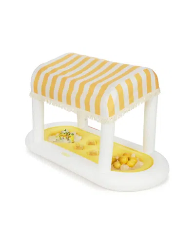 FUNBOY FLOATING CABANA BAR IN LEMONADE YELLOW/CREAM WHITE