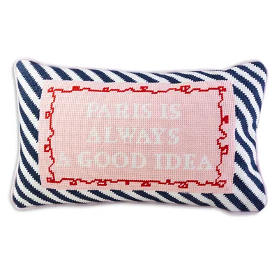 FURBISH STUDIO PARIS NEEDLEPOINT DECORATIVE PILLOW