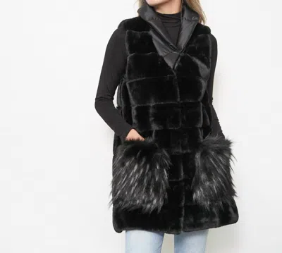 FURIOUS FUR BEATRICE FUR VEST IN BLACK