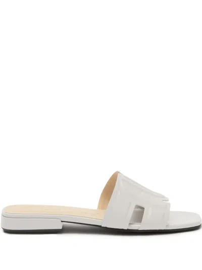 FURLA EMBOSSED LOGO SANDALS