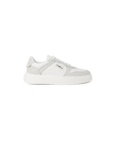 FURLA FURLA LACE-UP LEATHER SNEAKERS - GREY -SIZE 41