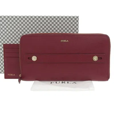 FURLA LEATHER LONG WALLET (BI-FOLD) (PRE-OWNED)