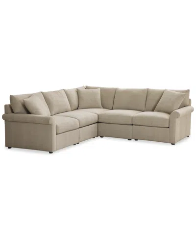 FURNITURE CLOSEOUT! WRENLEY 102" 5-PC. L-SHAPE MODULAR SECTIONAL SOFA, CREATED FOR MACY'S