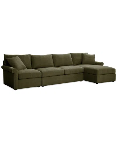 FURNITURE CLOSEOUT! WRENLEY 134" 3-PC. FABRIC SECTIONAL CHAISE SOFA, CREATED FOR MACY'S