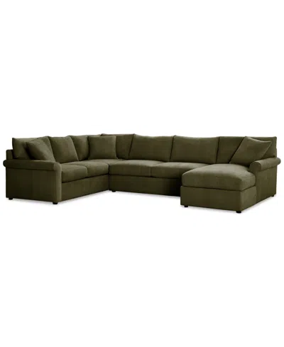FURNITURE CLOSEOUT! WRENLEY 138" 3-PC. FABRIC SECTIONAL CHAISE SOFA, CREATED FOR MACY'S