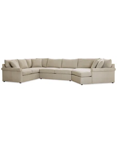 FURNITURE CLOSEOUT! WRENLEY 170" 3-PC. FABRIC SECTIONAL CUDDLER CHAISE SOFA, CREATED FOR MACY'S