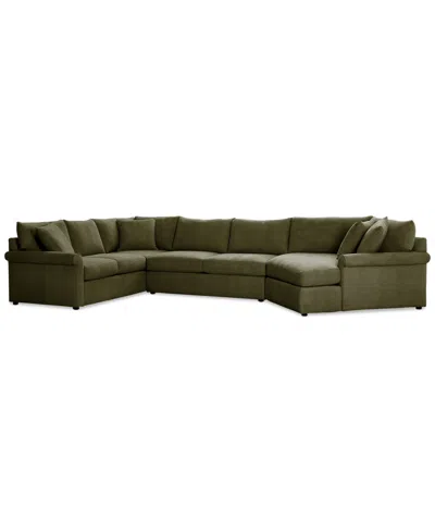 FURNITURE CLOSEOUT! WRENLEY 170" 3-PC. FABRIC SECTIONAL CUDDLER CHAISE SOFA, CREATED FOR MACY'S