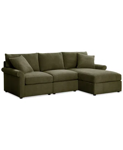FURNITURE CLOSEOUT! WRENLEY 99" 3-PC. FABRIC MODULAR CHAISE SECTIONAL SOFA, CREATED FOR MACY'S