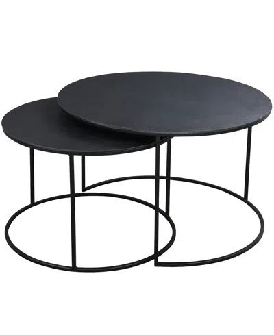 FURNITURE DECLAN ROUND NESTING COFFEE TABLE