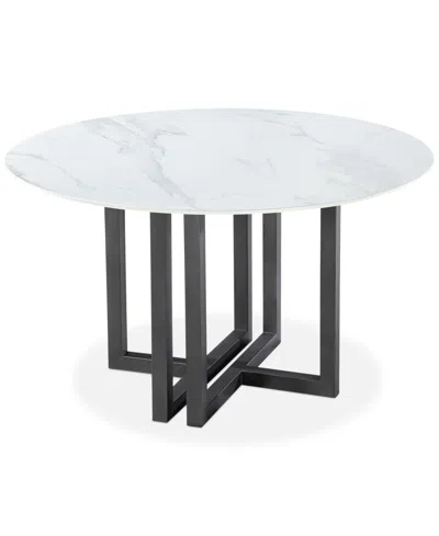FURNITURE EMILA ROUND SINTERED STONE DINING TABLE, CREATED FOR MACY'S