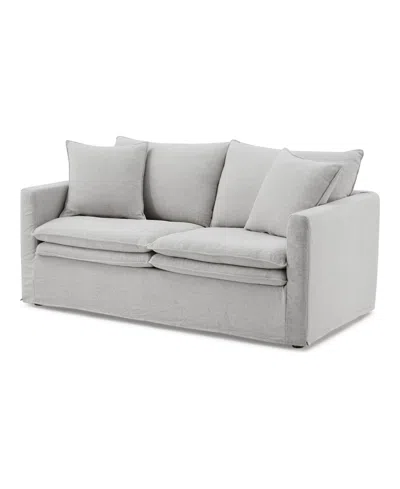 FURNITURE OF AMERICA 68" LINEN MADDY 2-SEATER NARROW TRACK ARM LOVESEAT