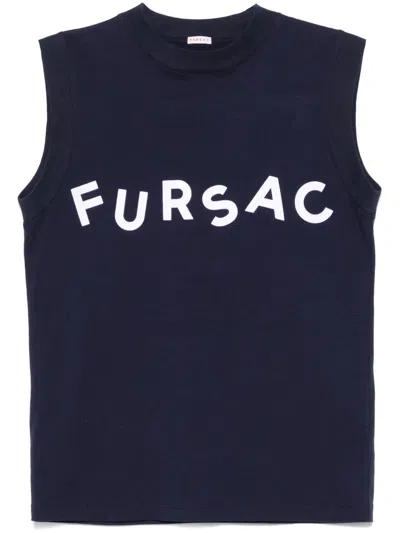 FURSAC FLOCKED-LOGO TANK TOP