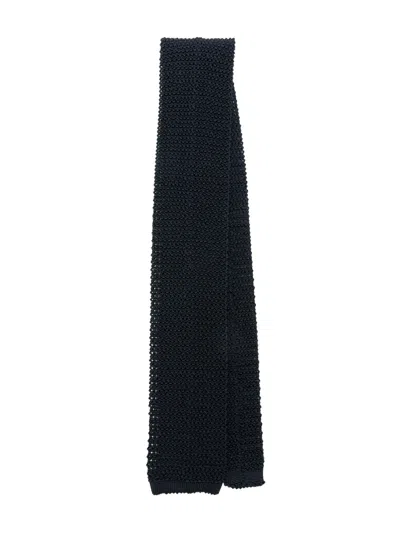 FURSAC SQUARE-TIP KNITTED SILK TIE