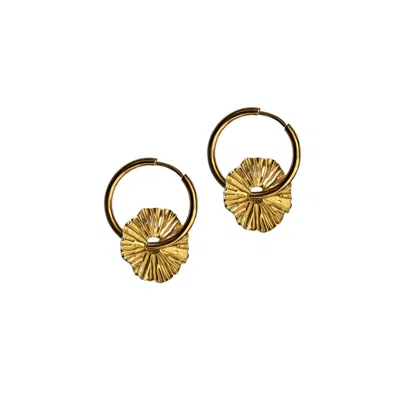 FV JEWELLERY WOMEN'S GOLD STEEL ME DEE EARRINGS