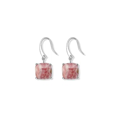 FV JEWELLERY WOMEN'S LA STELE RHODOCHROSITE DOME EARRINGS