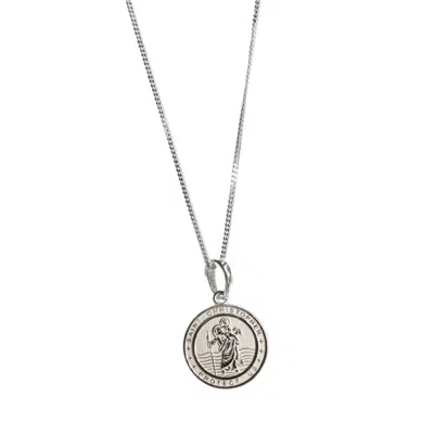 FV JEWELLERY WOMEN'S SILVER SAINT CHRISTOPHER NECKLACE